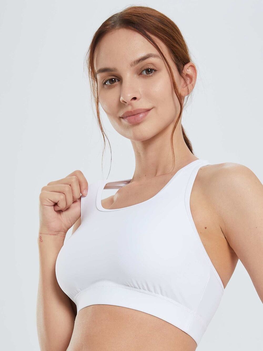 BALEAF Sports Swim Bra Full Coverage Athletic Padded Top upf 50+